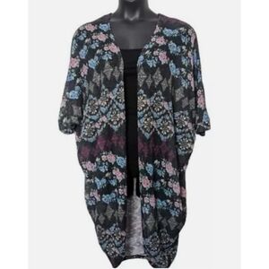 Chic Floral Print Arizona Jean Co. Open Cardigan Shrug - Medium